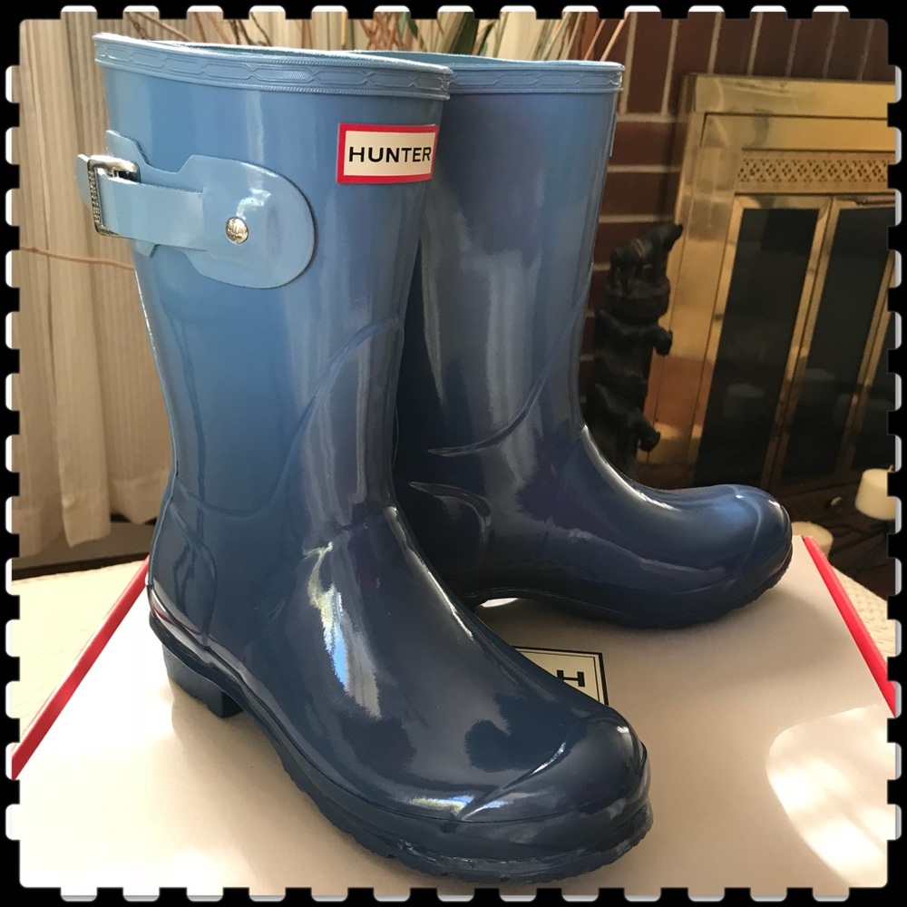 ❌SOLD❌Ombré blue Hunter short boots - Picture 4 of 6